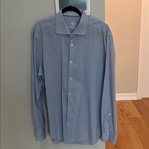 Bugatchi Men's Blue Gingham Shirt